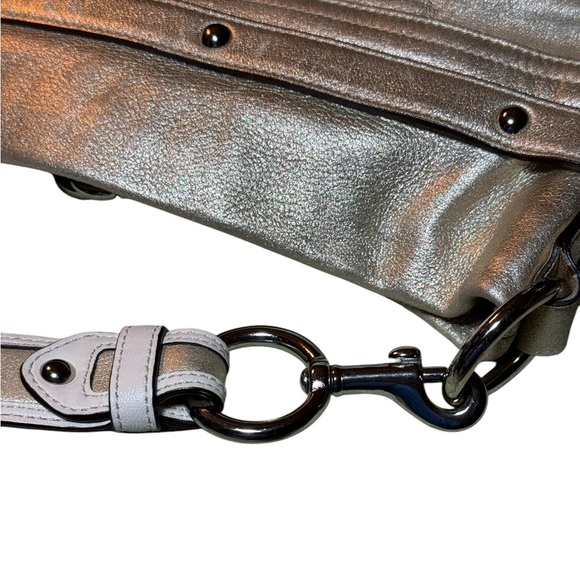 Coach Goat Suede Pleated Belted Hobo Bag - Picture 8 of 12